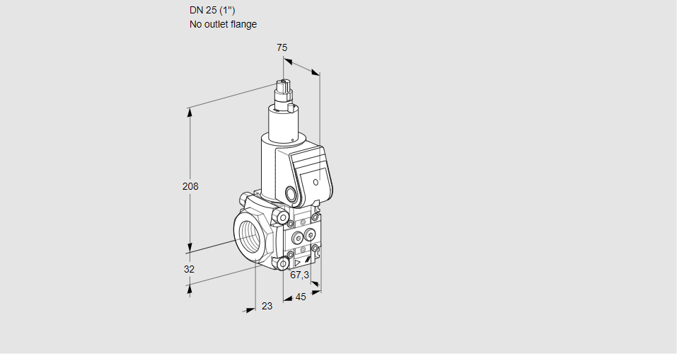 Клапан эл.магнитный газовый VAS 125/-R/LW