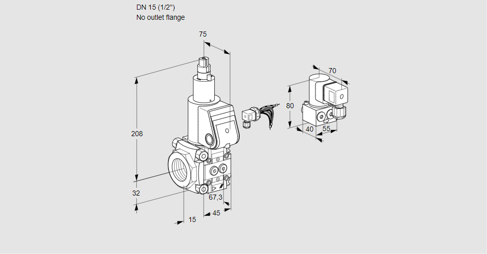 Клапан эл.магнитный газовый VAS 115/-R/LW