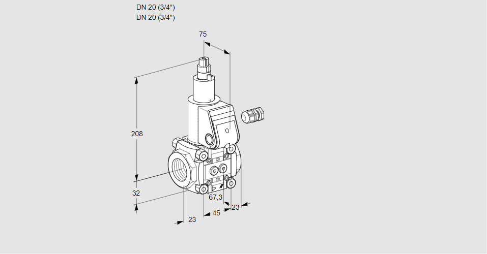 Клапан эл.магнитный газовый VAA 120R/LW