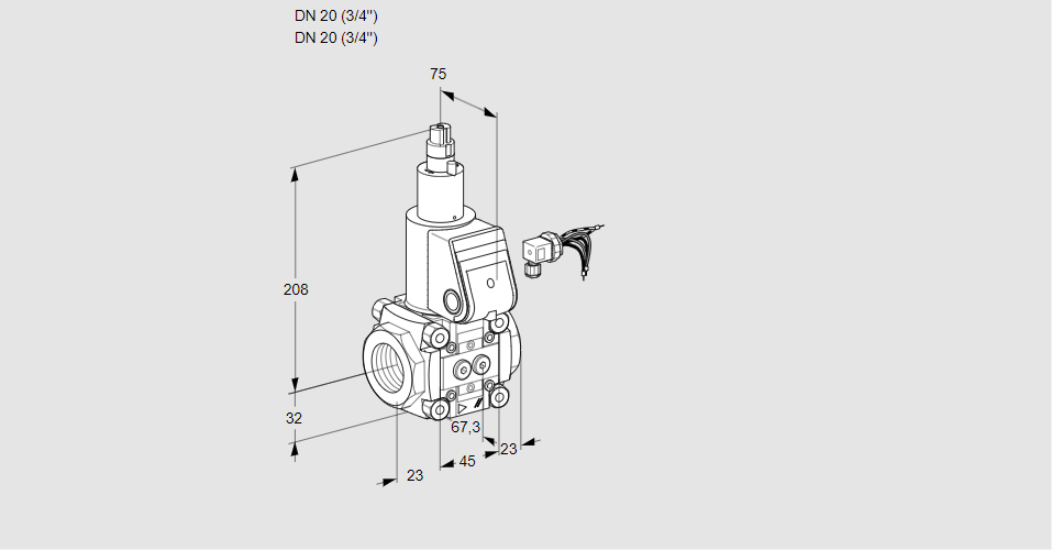 Клапан эл.магнитный газовый VAS 120R/LK