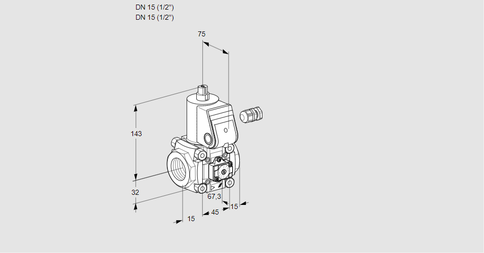 Клапан эл.магнитный газовый VAA 115R/NW