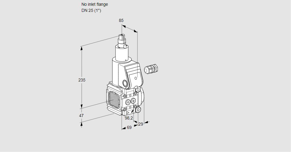 Клапан эл.магнитный газовый VAS 2-/25R/LK