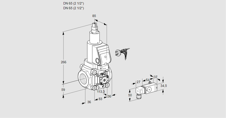Клапан эл.магнитный газовый VAA 365R/RWGR