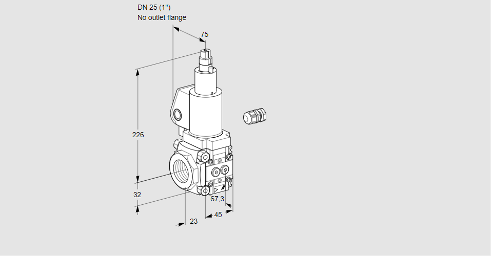 Клапан эл.магнитный газовый VAS 125/-R/LWGL