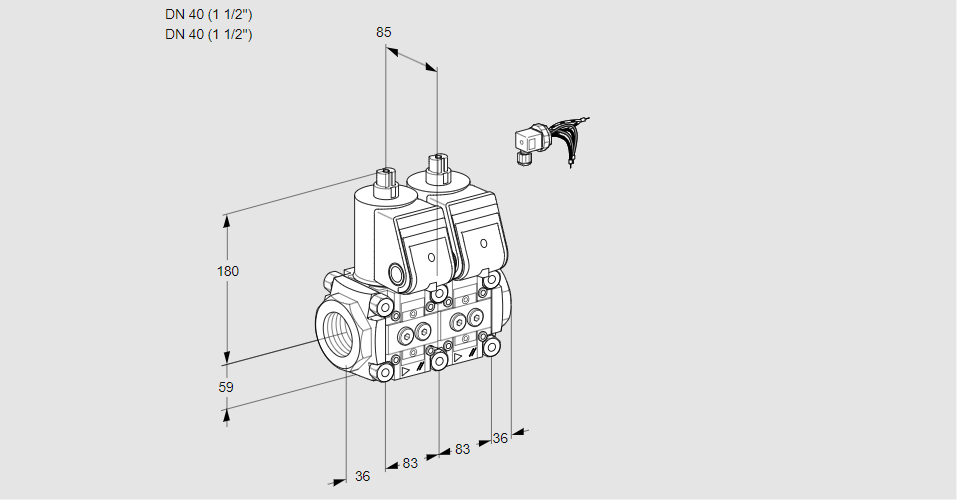 Клапан эл.магнитный сдвоенный VCS 3E40R/40R05NNKR/PPPP/PPPP
