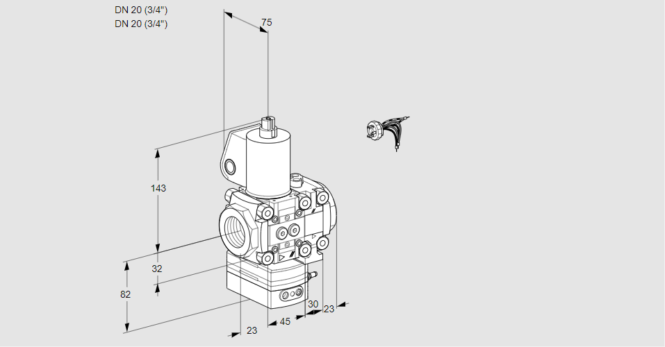 Регулятор давления с эл.магнитным клапаном VAD 1E20R/20R05D-100VWL/PP/MM