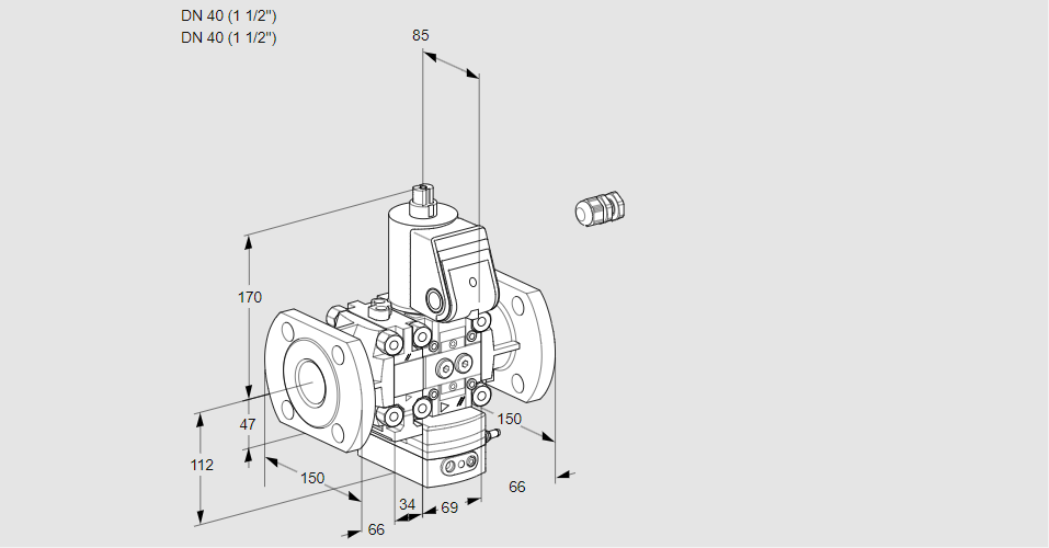 Регулятор давления с эл.магнитным клапаном VAD 2E40F/40F05FD-100WR/PP/PP