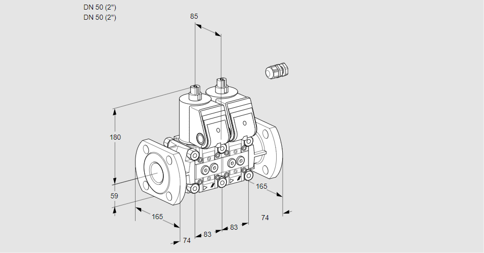 Клапан эл.магнитный сдвоенный VCS 3E50F/50F05NNWR/PPPP/PPPP
