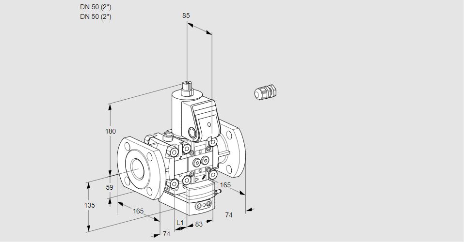 Регулятор давления с эл.магнитным клапаном VAD 3E50F/50F05FD-50WR/PP/PP