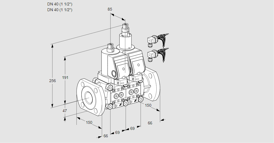 Клапан эл.магнитный сдвоенный VCS 2E40F/40F05NLWGR8/PPPP/MMMM