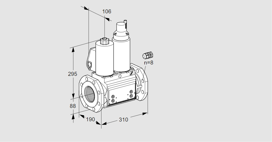 Клапан эл.магнитный сдвоенный VCS 780F05NLWL3B/PPPP/PPPP
