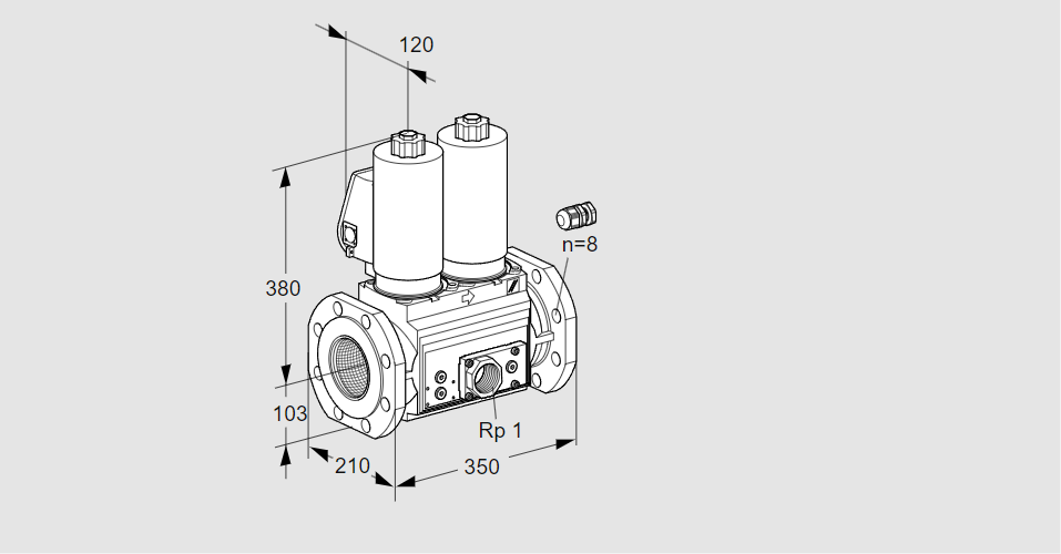 Клапан эл.магнитный сдвоенный VCS 8100F05NNKGL3E/PPEP/PPPP