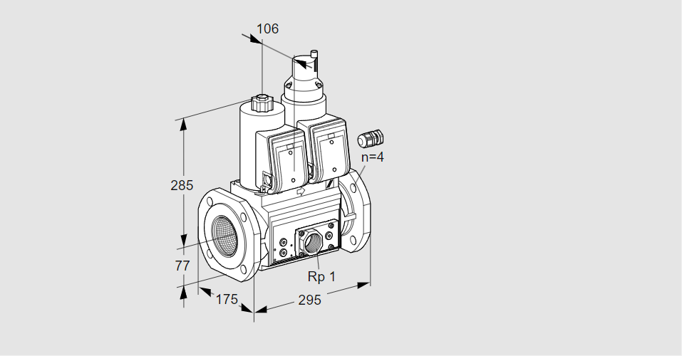 Клапан эл.магнитный сдвоенный VCS 665F05NLWR3E/PPEP/PPPP