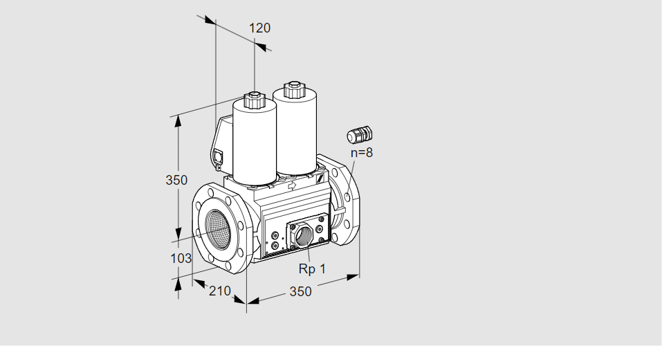 Клапан эл.магнитный сдвоенный VCS 8100F05NNWL3E/PPEP/PPEP