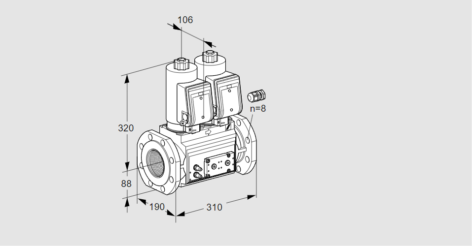 Клапан эл.магнитный сдвоенный VCS 780F05NNWSR3E/MMPP/PPPP