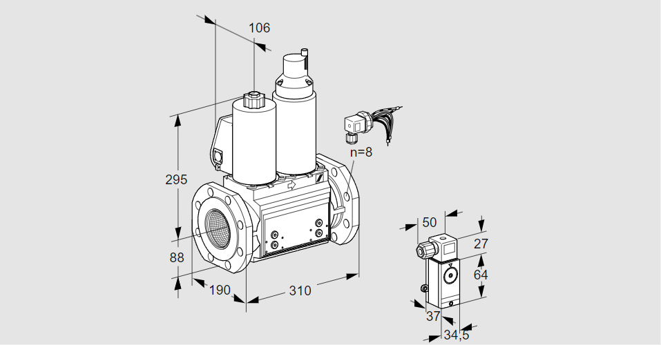Клапан эл.магнитный сдвоенный VCS 780F05NLWLB/PPPP/3-PP
