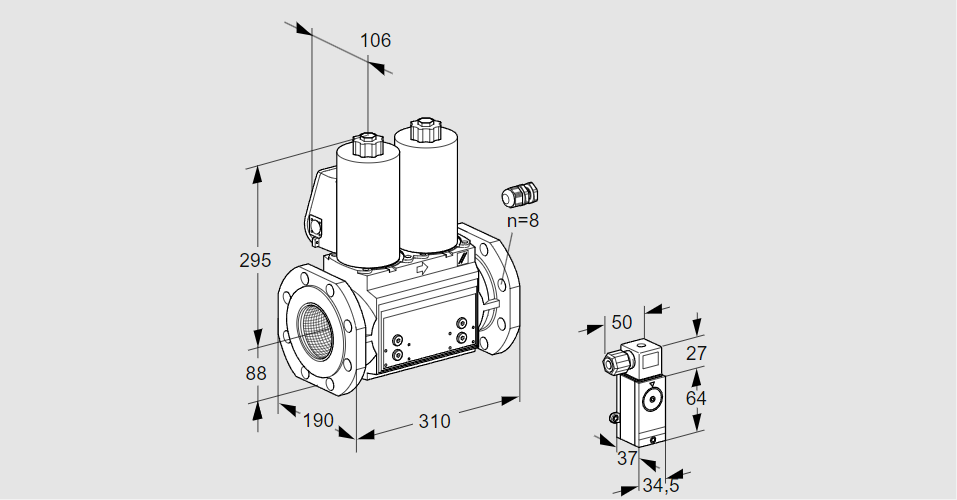 Клапан эл.магнитный сдвоенный VCS 780F05NNWL3B/4-PP/4-PP