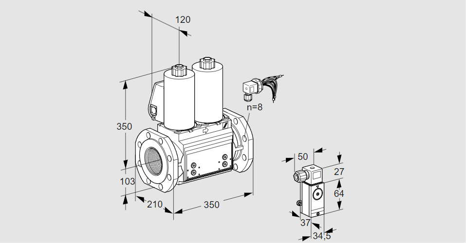 Клапан эл.магнитный сдвоенный VCS 8100F05NNKLB/2-PP/PPPP