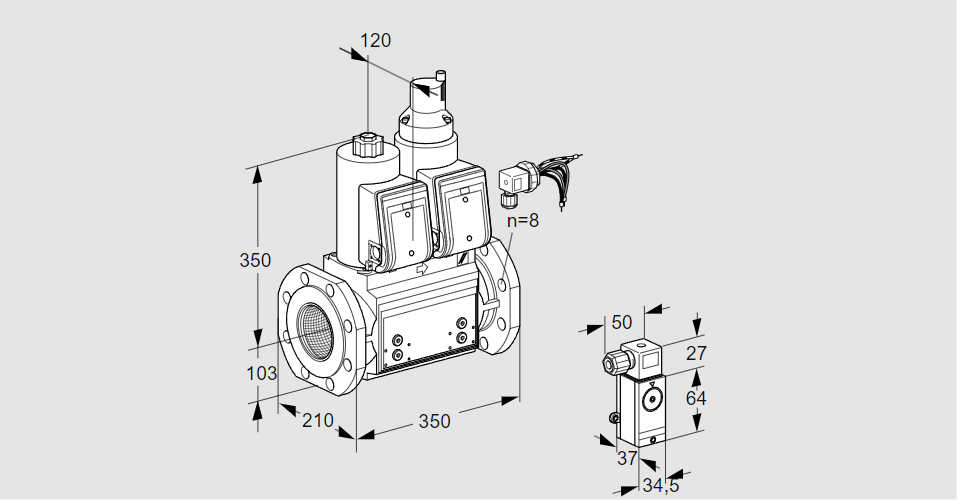 Клапан эл.магнитный сдвоенный VCS 8100F05NLWRB/2-P3/PPPP