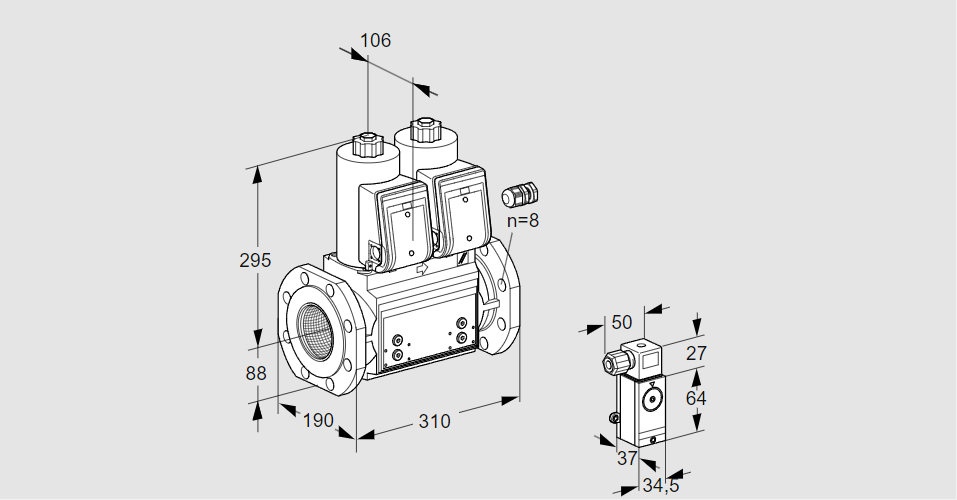 Клапан эл.магнитный сдвоенный VCS 780F05NNWR3B/PPPP/4-MM