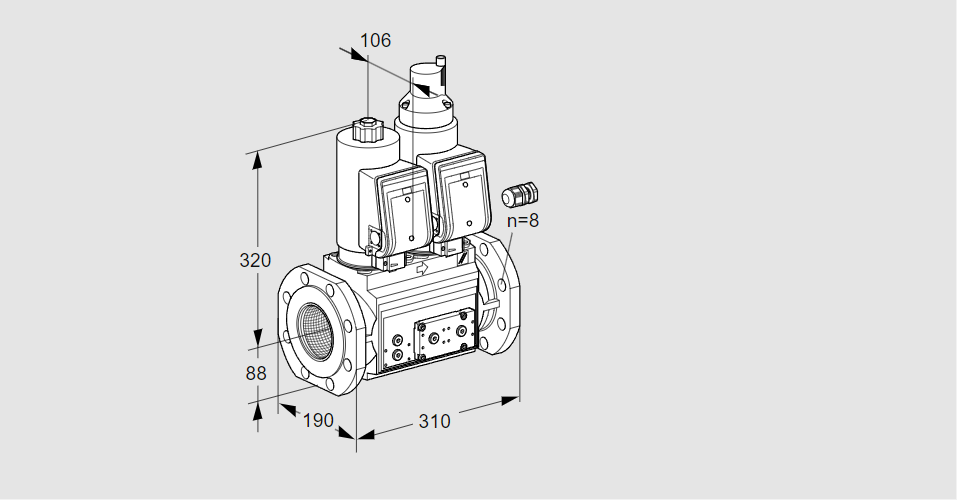 Клапан эл.магнитный сдвоенный VCS 780F05NLKGR3E/PPPP/PPPP