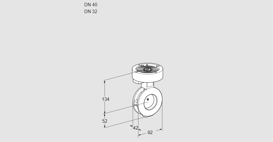 Заслонка дроссельная BVGF 40/32Z05
