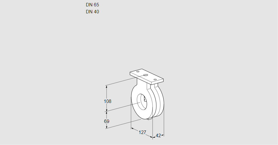 Заслонка дроссельная BVA 65/40Z05