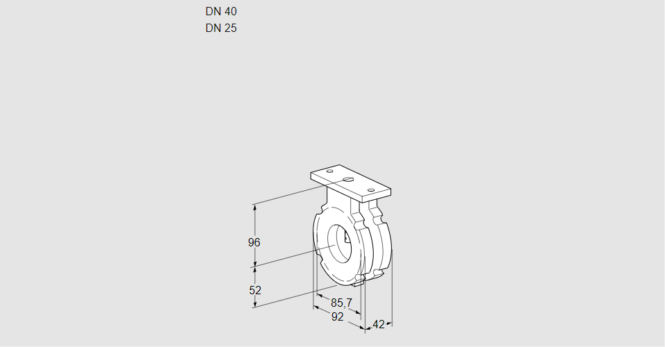 Заслонка дроссельная BVG 40/25W05