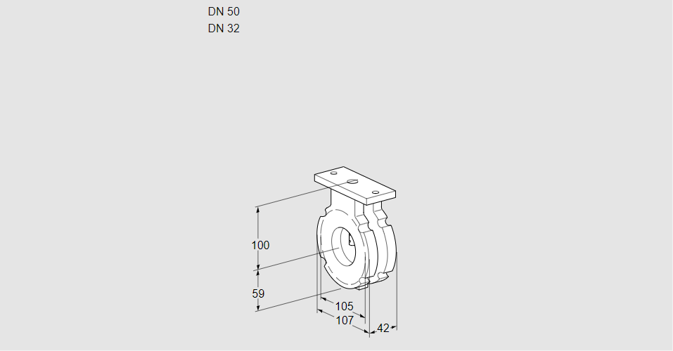 Заслонка дроссельная BVG 50/32W05