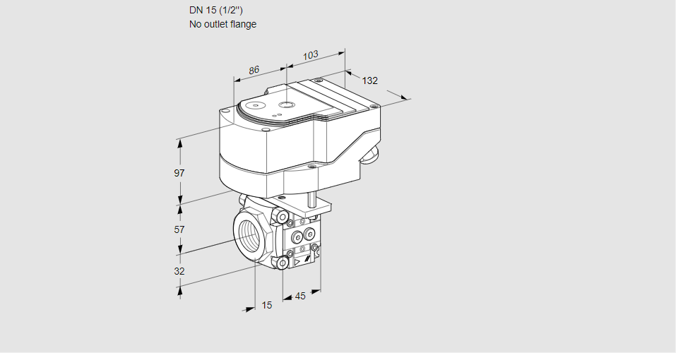 Линейный регулятор расхода газа с сервоприводом IFC 115/-R05-15PPPP/20-60W3TR10