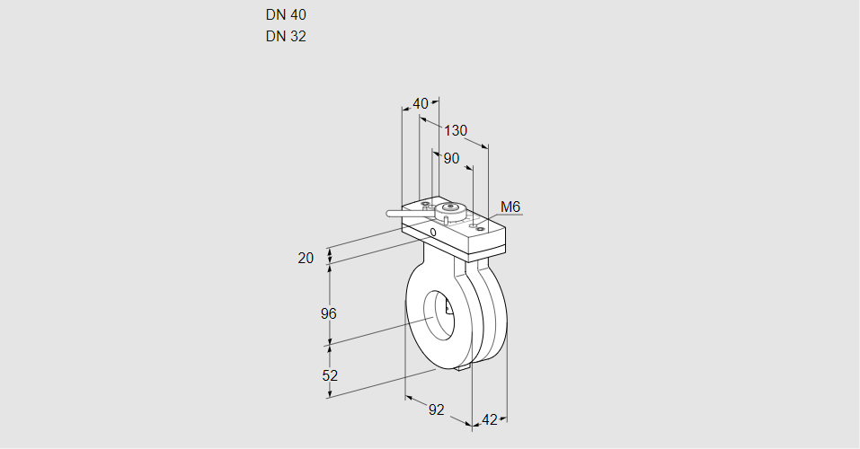 Заслонка дроссельная BVG 40/32Z05H