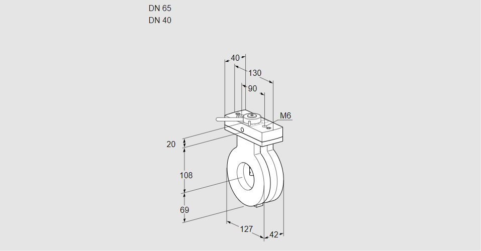 Заслонка дроссельная BVG 65/40Z05H