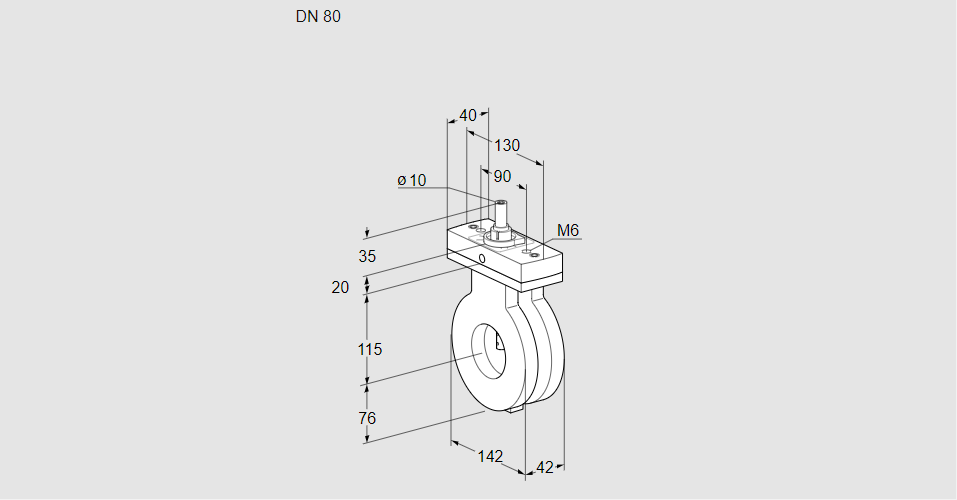 Заслонка дроссельная BVA 80Z05F