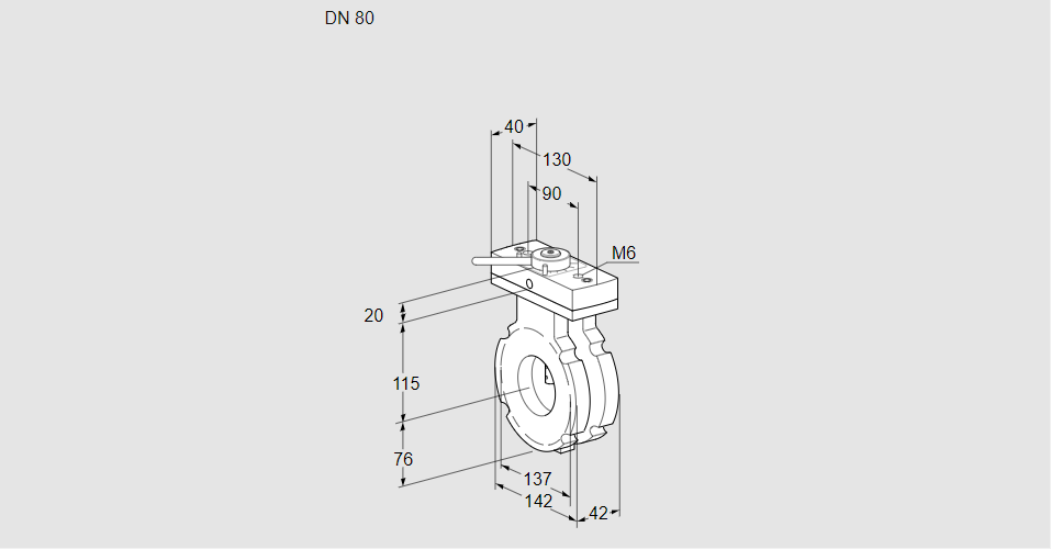 Заслонка дроссельная BVG 80W05H