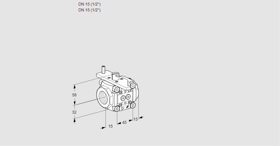 Линейный регулятор расхода газа VFC 115/15R05-08PPMM
