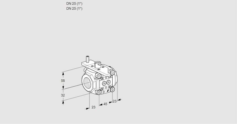 Линейный регулятор расхода газа VFC 125/25R05-08PPMM