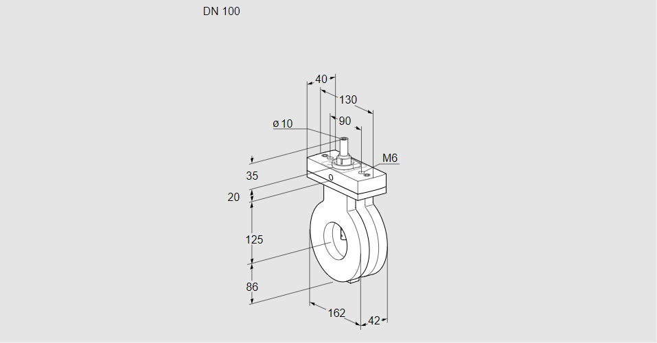 Заслонка дроссельная BVG 100Z05F