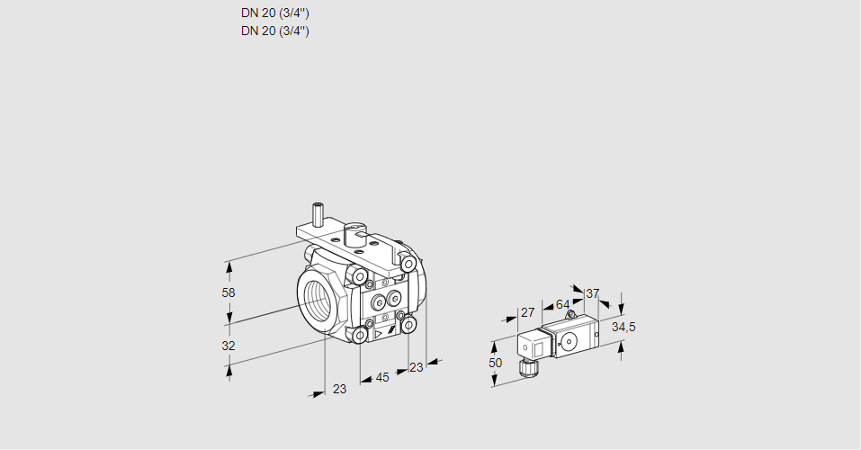 Линейный регулятор расхода газа VFC 120/20R05-15PP-2