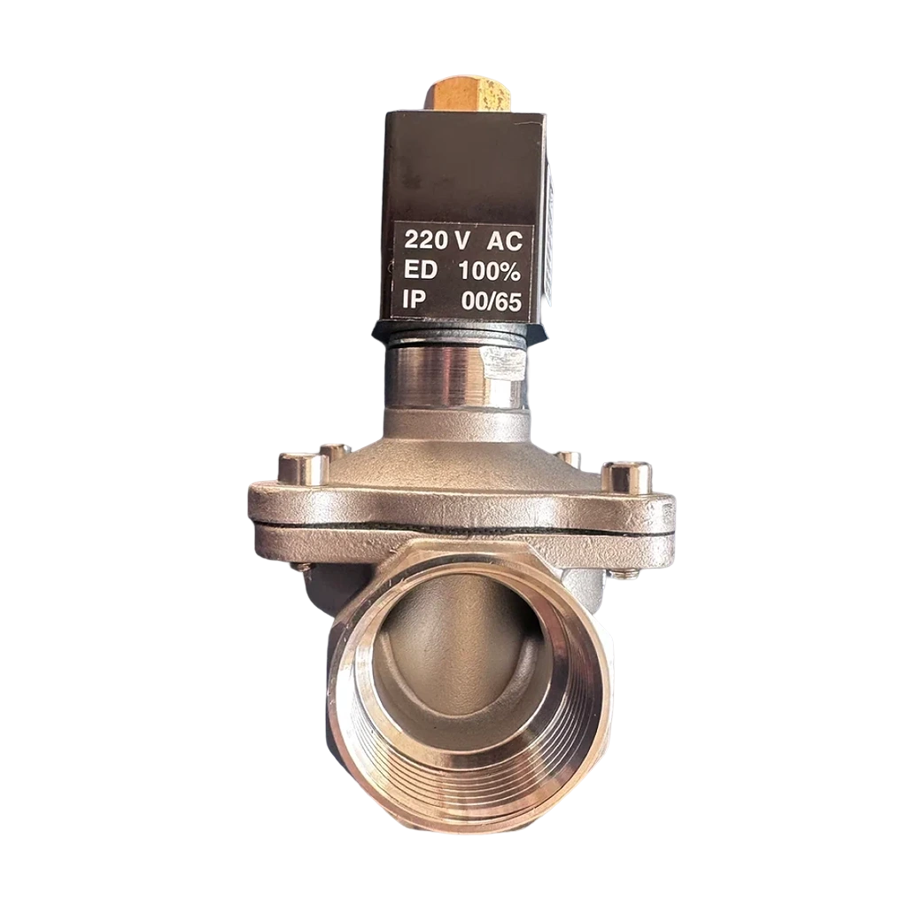 МК-1Н32НО-220V Электромагнитный клапан НО автоматич нерж. 220В VITON муфтовый G1 1/4" PN8