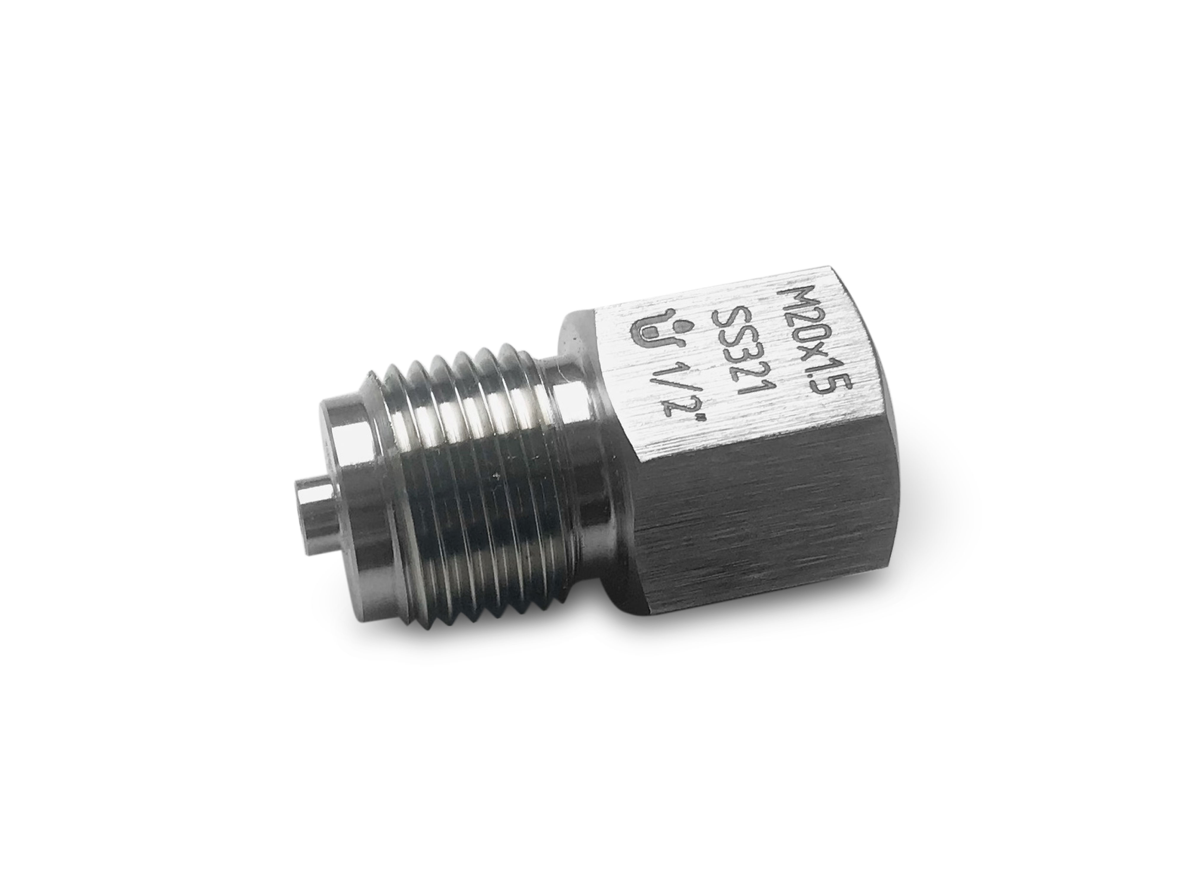 10.008.3.321.0 Переходник д/манометра М20х1,5 внутр. - G1/2 наружн. нерж сталь AISI321 (12Х18Н10Т)