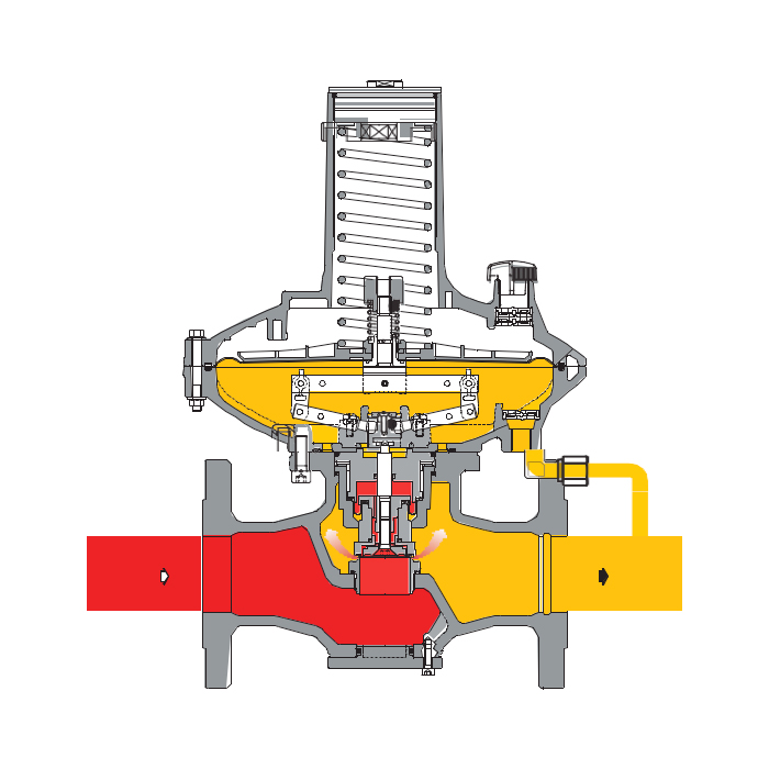 Регулятор давления газа Dival-G 600TR DN50 Рвых=280-720 mbar, с ПЗК