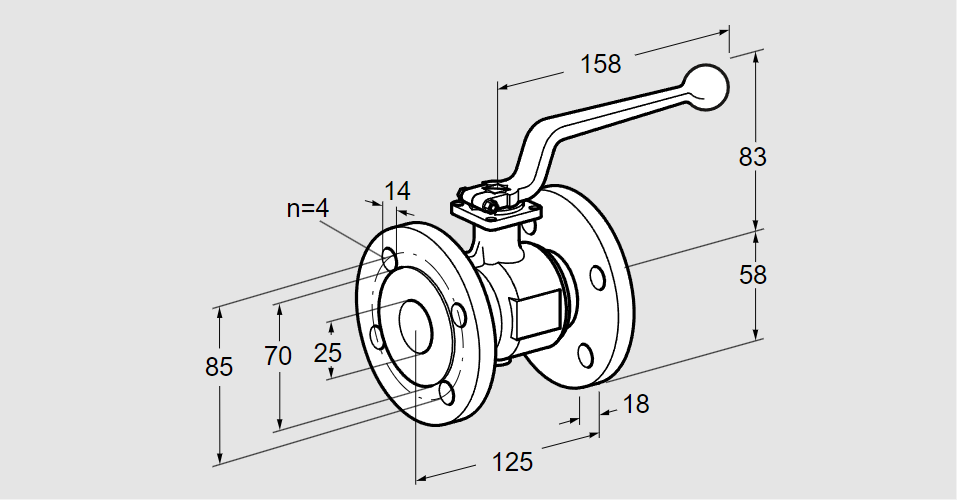 Кран шаровой запорный АКТ 25F160GK DN25