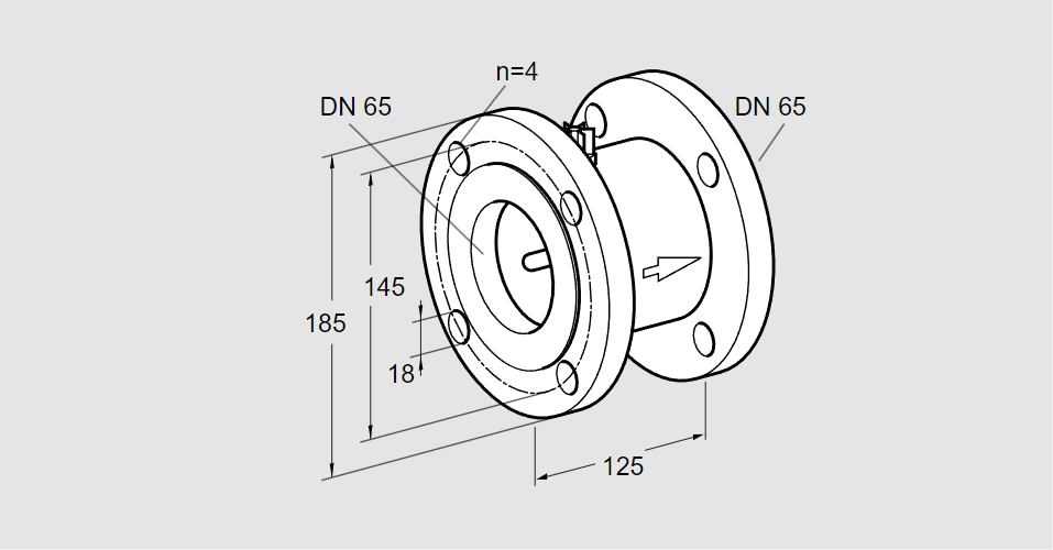 Клапан термозапорный TAS 65FF50M