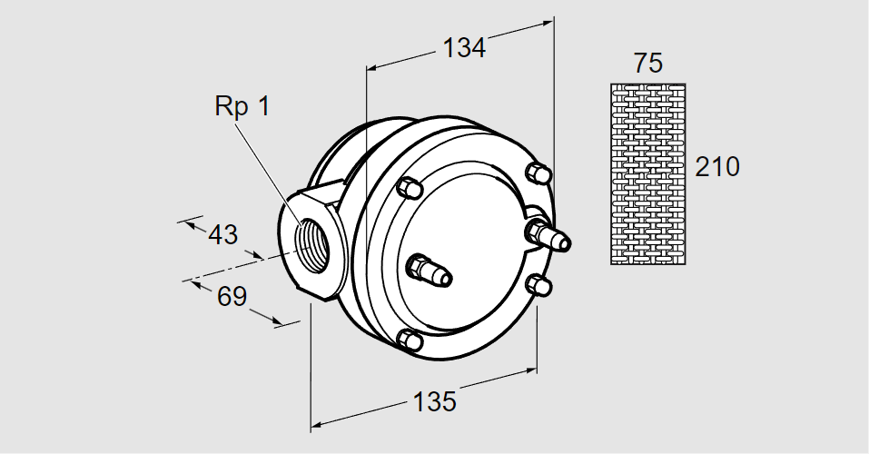 Фильтр газовый GFK 25R10-6  DN25