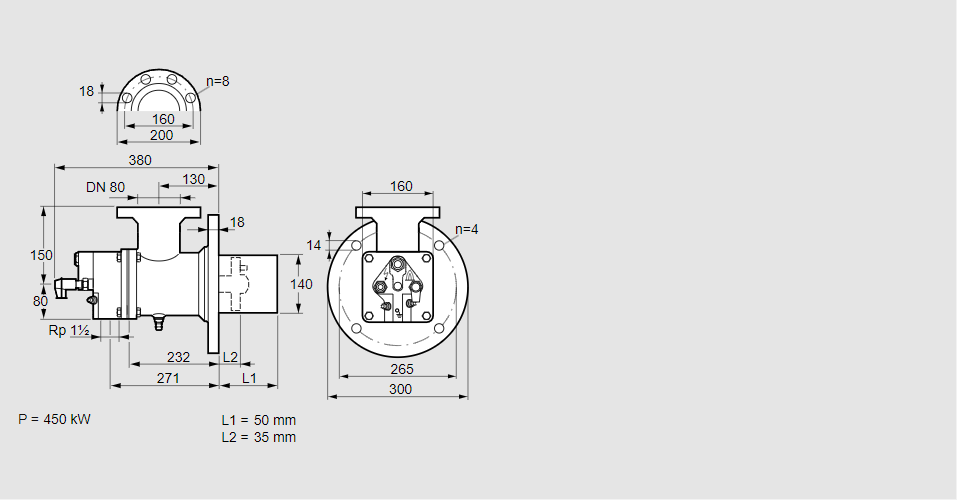 Горелка газовая BIO 140KB-50/35-(66)E