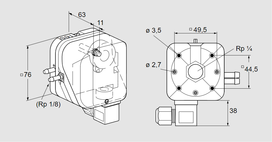 Датчик-реле давления DL 50AN-61