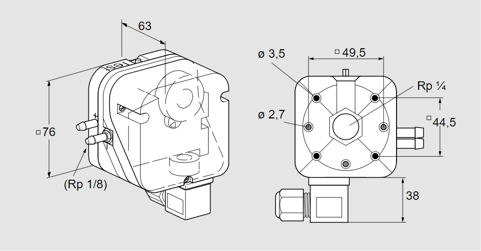 Датчик-реле давления DL 50AG-9K21