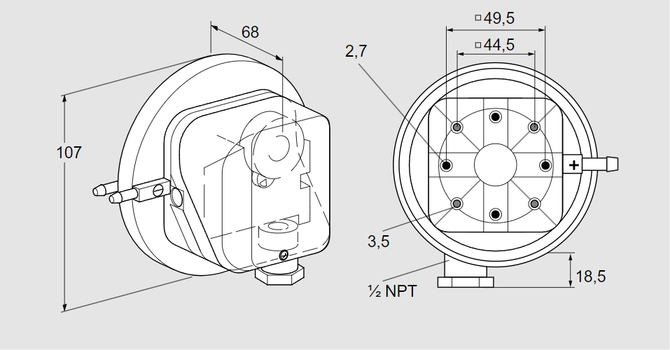 Датчик-реле давления DL 3AT-2N