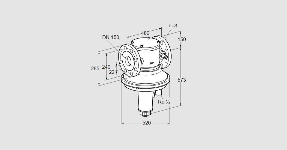 Регулятор соотношения газ/воздух GIK 150F02-6