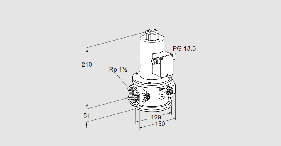 Клапан эл.магнитный газовый VG 40R03NQ33DMVZ